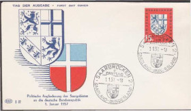 Інше Другое ^/--/^ Saarland 1957 ПОЛИТИКА ГЕРБ ГЕРАЛЬДИКА ИСТОРИЯ КУЛЬТУРА ТРАДИЦИИ ОБЫЧАИ УКЛАД ЖИЗНИ КПД Mi.379 ^_^^^ Saarland 1957 ПОЛІТИКА ГЕРБ ГЕРАЛЬДИКА ІСТОРІЯ КУЛЬТУРА ТРАДИЦІЇ Звичаю УКЛАД ЖИТТЯ ККД Mi.379 - фото фото фото