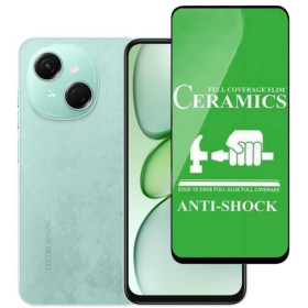 Чохли, бампера Чехлы, бампера ^/--/^ Захисне скло-плівка Fiji Ceramics для Tecno Spark Go 1 (KL /--/ 4) повна проклейка чорний ^_^^^ Защитное стекло-пленка Fiji Ceramics для Tecno Spark Go 1 (KL /--/ 4) полная проклейка черный - фото фото фото