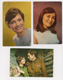 СРСР СССР ^/--/^ ЛАРИСА ЛУЖИНА - АРТИСТКА СОВЕТСКОГО КИНО  5 открыток 1967, 1970, 1971 и 1975 гг.  ^_^^^ Лариса Лужина - артистка радянського кіно 5 листівок 1967, 1970, 1971 і 1975 рр. - фото фото фото