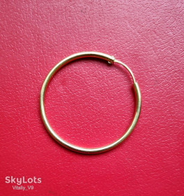 Сережки Серьги ^/--/^ Серьга-конго Золото 750 проба. 2,73 грамма. 4800 гр. за грамм. Одна штука без пары. ^_^^^ Золото 750 проба. 2,73 грама. 5500 гр. за грам. - фото фото фото