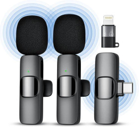 Мікрофони Микрофоны ^/--/^ 2630-Беспроводные микрофоны Qhot для iPhone iPad, петличный Bluetooth-микрофон с креплением iOS и US ^_^^^ 2630-Бездротові мікрофони Qhot для iPhone iPad, петличний Bluetooth-мікрофон з кріпленням iOS і US - фото фото фото