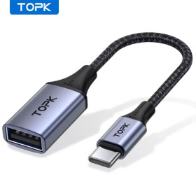 Кабелі Кабели ^/--/^ TOPK A /--/ 10 — Перехідник USB-C на USB-A OTG ^_^^^ TOPK A /--/ 10 — Переходник USB-C на USB-A OTG - фото фото фото