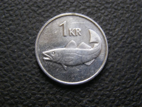 Ісландія Исландия ^/--/^ 1 крона Исландия 2007 г ^_^^^ 1 крона Ісландії 2007 - фото фото фото