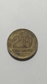 Інше Другое ^/--/^ Бразилия. 20 сентаво. 1953. ^_^^^ Бразилія. 20 вересня. 1953. - фото фото фото