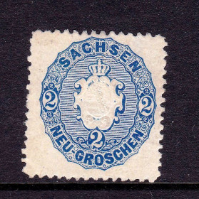Німеччина до  року Германия до  года ^/--/^ Германия  SACHSEN 1863 г MH - ng / бк ^_^^^ Німеччина SACHSEN 1863 MH - ng / бк - фото фото фото