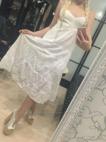 Сарафани Сарафаны ^/--/^ Білосніжний коттоновый сарафан, прошва ^_^^^ Белоснежный коттоновый сарафан, прошва - фото фото фото