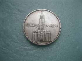 Германія (-) Германия (-) ^/--/^ ГЕРМАНИЯ.2 Марки 1934 г А, Кирха с датой 1933 г. ТРЕТИЙ РЕЙХ. Серебро.Оригинал.   (1) ^_^^^ Германія.2 Марки 1934 р А, Кірха з датою 1933 р. Третій Рейх. Срібло.Оригінал. (1) - фото фото фото