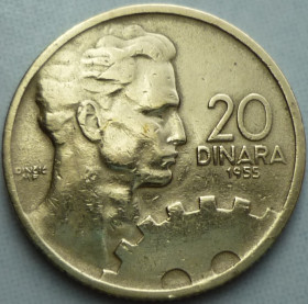 Югославія Югославия ^/--/^ Югославия 20 динаров 1955 зл/03 /--/ ю /--/ 0 ^_^^^ Югославія 20 динарів 1955 зл/03 /--/ ю /--/ 0 - фото фото фото