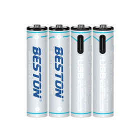 Батарейки, акумулятори Батарейки, аккумуляторы ^/--/^ Акумулятор Beston AAA USB Type-C 1.5 /--/ V 400 /--/ mah Li-ion (3 /--/ AC-18), 4 шт. - фото фото фото