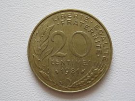 Франція Франция ^/--/^ Франция 20 сантимов 1981 года #9707 ^_^^^ Франція 20 сантимів 1981 року #9707 - фото фото фото