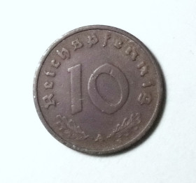 Германія (-) Германия (-) ^/--/^ Германия 3 рейх 10 пфеннигов  (рейхспфеннигов) 1940 A ^_^^^ Німеччина 3 рейх 10 пфенігів (рейхспфеннігів) 1940 A - фото фото фото