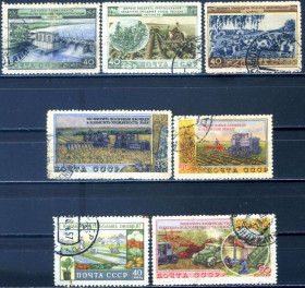 СРСР - СССР - ^/--/^ СССР. Подъем сельского хозяйства  (2 серии) 1954 г. ^_^^^ СРСР. Підйом сільського господарства (2 серії) 1954 - фото фото фото