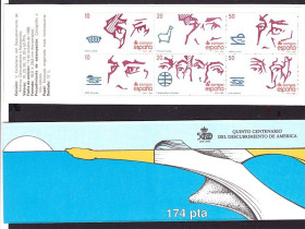 Іспанія Испания ^/--/^ EU  Испания  1988 г  MNH  - буклет ^_^^^ EU Іспанія 1988 MNH - буклет - фото фото фото