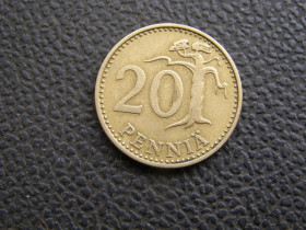 Фінляндія Финляндия ^/--/^ 20 пенни Финляндия 1965 г ^_^^^ 20 Пенні Фінляндія 1965 - фото фото фото