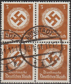 Третій Рейх (-) Третий Рейх (-) ^/--/^ 1934 - Рейх - Службова - Свастика 3 _Кварт Mi.132 - гаш ^_^^^ 1934 - Рейх - Служебная - Свастика 3 _Кварт Mi.132 - гаш - фото фото фото