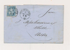 Інше Другое ^/--/^ Швейцария Письмо Sc.44 10 /--/ c. 1866 ^_^^^ Швейцарія Лист Sc.44 10 /--/ c. 1866 - фото фото фото