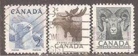 Північна Америка Северная Америка ^/--/^ Канада 1953 Sc.322-324 гаш. ПОЛНАЯ серия ^_^^^ Канада 1953 Sc.322-324 гаш. Повна серія - фото фото фото