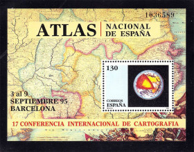 Іспанія Испания ^/--/^ EU  Испания  1995 г MNH  - картография ^_^^^ EU Іспанія 1995 MNH - картографія - фото фото фото