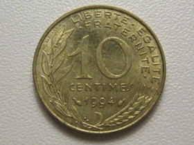 Франція Франция ^/--/^ Франция 10 сантимов 1994 года. Дельфин 38232 ^_^^^ Франція 10 сантимів 1994 року. Дельфін 38232 - фото фото фото