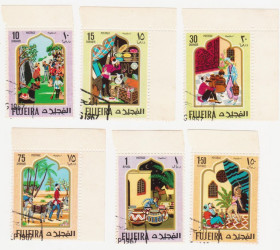 ОАЕ ОАЭ ^/--/^ Арабские Эмираты   (Фуджейра )  1967  г. № 186‑191 гашеная серия ^_^^^ Арабські Емірати (Фуджейра) 1967 р. No 186-191 гашена серія - фото фото фото