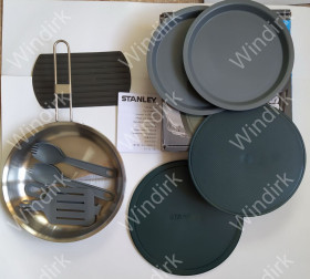 Похідний інвентар Походный инвентарь ^/--/^ Набор Stanley Adventure Fry Pan    (сковорода с крышкой    (0,95 /--/ л) + 2 тарелки + 2 ложки-вилки) ^_^^^ Набір Stanley Adventure Fry Pan (сковорода з кришкою (0,95 /--/ л) + 2 тарілки + 2 ложки-вилки) - фото фото фото