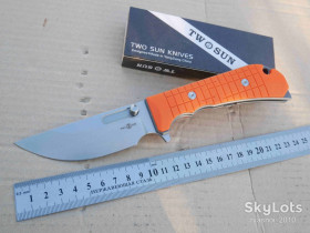 Ножі, мультітули Ножи, мультитулы ^/--/^ TwoSun TS /--/ 464-Titanium+G /--/ 10-Orange, 14 /--/ C /--/ 28 /--/ N Stonewashed, Wong Design, Flipper, KVT Ceramic Ball Bearing, Outdoor, Tactical, EDC, Liner Lock ^_^^^ TwoSun TS /--/ 464-Titanium+G /--/ 10-Оrange, 14 /--/ C /--/ 28 /--/ N Stonewashed, Wong Design, Flipper, KVT Ceramic Ball Bearing, Outdoor, Tactical, EDC, Liner Lock - фото фото фото