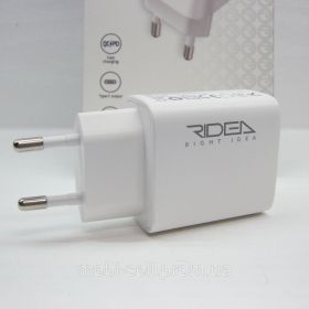 Акумулятори Аккумуляторы ^/--/^ Зарядное устройство Ridea RW-20120 Rapid Pro Type-C QC / PD / PPS 20 /--/ W, White ^_^^^ Зарядний пристрій Ridea RW-20120 Rapid Pro Type-C QC / PD / PPS 20 /--/ W, White - фото фото фото