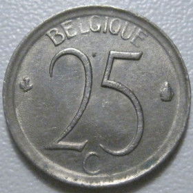 Бельгія Бельгия ^/--/^ Бельгія 25 сантимів 1970 року Belgique 42337 ^_^^^ Бельгия 25 сантимов 1970 года Belgique 42337 - фото фото фото