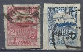 Балтійські країни Балтийские страны ^/--/^ Эстония 1920 стандарт вид Таллинна 2 /--/ м.гаш. ^_^^^ Естонія 1920 стандарт вигляд Таллінна 2 /--/ м.гаш. - фото фото фото