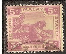 Інші країни Другие страны ^/--/^ Малайская федерация 1922 Sc.58 гаш. ^_^^^ Малайська федерація 1922 Sc.58 гаш. - фото фото фото