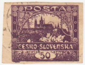 Чехословаччина Чехословакия ^/--/^ Чехословакия 1919 г №  23 гашеная ^_^^^ Чехословаччина 1919 р. No 23 гашена - фото фото фото