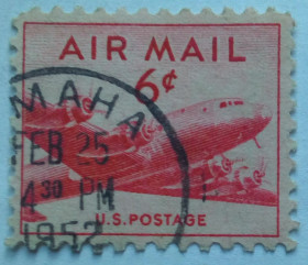 Північна Америка Северная Америка ^/--/^ США 1949 Авиапочта, самолет, 6 /--/ с, гашеная ^_^^^ США 1949 Авіапошта, літак, 6 /--/ с, гашена - фото фото фото