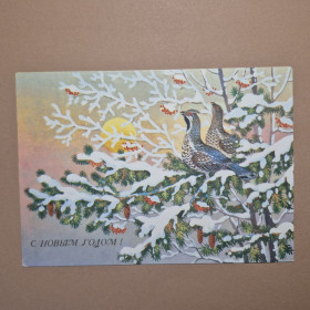 СРСР СССР ^/--/^ Листівка СРСР С новым годом 1989 ^_^^^ Открытка СССР С новым годом 1989 - фото фото фото