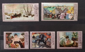 Мистецтво Искусство ^/--/^ СССР 1978 г - 100-летие со дня рождения Б.М.Кустодиева, гаш., 7 шт  (см.фото) ^_^^^ СРСР 1978 р - 100-річчя від дня народження Б. М. Кустодієва, гаш - фото фото фото