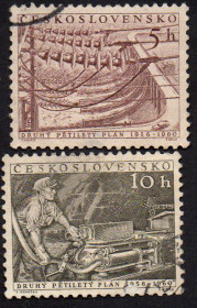 Чехословаччина Чехословакия ^/--/^ Чехословаччина 1956 - 2 п&amp;apos;ятирічній план  (Г) ^_^^^ Чехословакия 1956 - 2 пятилетний план (Г) - фото фото фото
