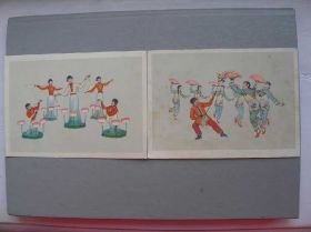 СРСР СССР ^/--/^ Китайский танок худ. Чень Цзунь-сань 1956 год 2 /--/ шт ^_^^^ Китайський худ. Чень Цзунь-сань 1956 2 /--/ шт - фото фото фото