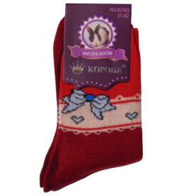 Шкарпетки Носки ^/--/^ Женские носки ангора Корона 2353 37-42 красные ^_^^^ Жіночі шкарпетки ангора Корона 2353 37-42 червоні - фото фото фото