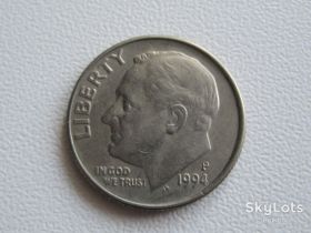 Обігові Обиходные ^/--/^ США 1 дайм (10 центов) 1994 года P #20268 ^_^^^ США 1 дайм (10 центів) 1994 року P #20268 - фото фото фото