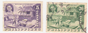 Північна Америка Северная Америка ^/--/^ Филиппины   1956 г.№  606‑607 гашеная серия ^_^^^ Філіппіни 1956 р. No 606‐607 гашена серія - фото фото фото
