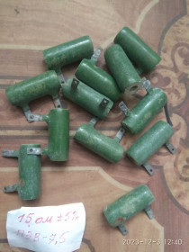 Резистори Резисторы ^/--/^ Резистор ПЭВ-7,5 15 ом не паяні ^_^^^ Резистор ПЭВ-7,5 15 ом не паяни - фото фото фото