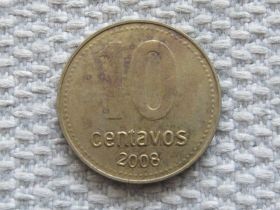 Аргентина Аргентина ^/--/^ Аргентина 10 сентаво 2008 года #5087 ^_^^^ Аргентина 10 сентаво 2008 #5087 - фото фото фото