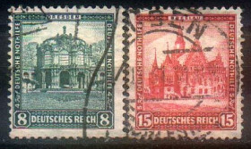 Веймарська республіка Веймарская республика ^/--/^ 1931 - Германия - Зимова допомога - Архітектура Mi.459-60 _6,0 € ^_^^^ 1931 - Германия - Зимняя помощь - Архитектура Mi.459-60 _6,0 € - фото фото фото