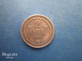 Швеція Швеция ^/--/^ Монета 2 ере Швеція 1901 непогана ^_^^^ Монета 2 эре Швеция 1901 неплохая - фото фото фото