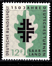 Інше Другое ^/--/^ СААР / SAAR  1958 г MNH - 150 ЛЕТ ГИМНАСТИЧЕСКОМУ ОБЩЕСТВУ ^_^^^ СААР / SAAR 1958 MNH - 150 років гімнастичному товариству - фото фото фото