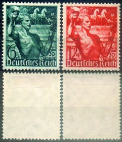 Третій Рейх (-) Третий Рейх (-) ^/--/^ 1938 - Рейх - 5 років правління Mi.660-61 * ^_^^^ 1938 - Рейх - 5 лет правления Mi.660-61* - фото фото фото