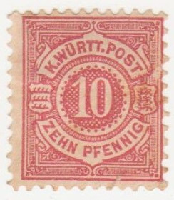 Німеччина до  року Германия до  года ^/--/^ Германия      (Вюртемберг) 1875 г. № 46 а * ^_^^^ Німеччина (Вюртемберг) 1875 р. No 46 а* - фото фото фото