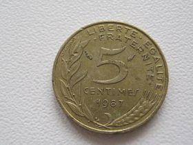 Франція Франция ^/--/^ Франция 5 сантимов 1987 года #16076 ^_^^^ Франція 5 сантимів 1987 року #16076 - фото фото фото
