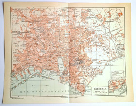 Інше Другое ^/--/^ Мапа карта Марсель, Marseille 1893–97 Німеччина Оригінал Fv /--/ 8.8 ^_^^^ Карта Марсель, Marseille 1893-97 Германия Оригинал Fv /--/ 8. 8 8 - фото фото фото
