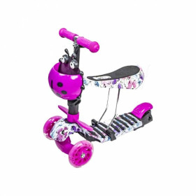 Самокати Самокаты ^/--/^ Самокат детский Scooter &amp;quot;Букашка&amp;quot; 3 в 1 сиденье и подножка Flowers Fiolet (2 /--/ T /--/ 1005) ^_^^^ Самокат дитячий Scooter &amp;quot;Букашка &amp;quot; 3 в 1 сидіння і підніжка Flowers Fiolet (2 /--/ T /--/ 1005) - фото фото фото