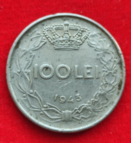Румунія Румыния ^/--/^ 1943 год монета 100 /--/ лей Румыния король Михай 1-й mh /--/ 793. ^_^^^ 1943 - монета 100 /--/ лей Румунія король Міхай 1-й mh /--/ 793. - фото фото фото
